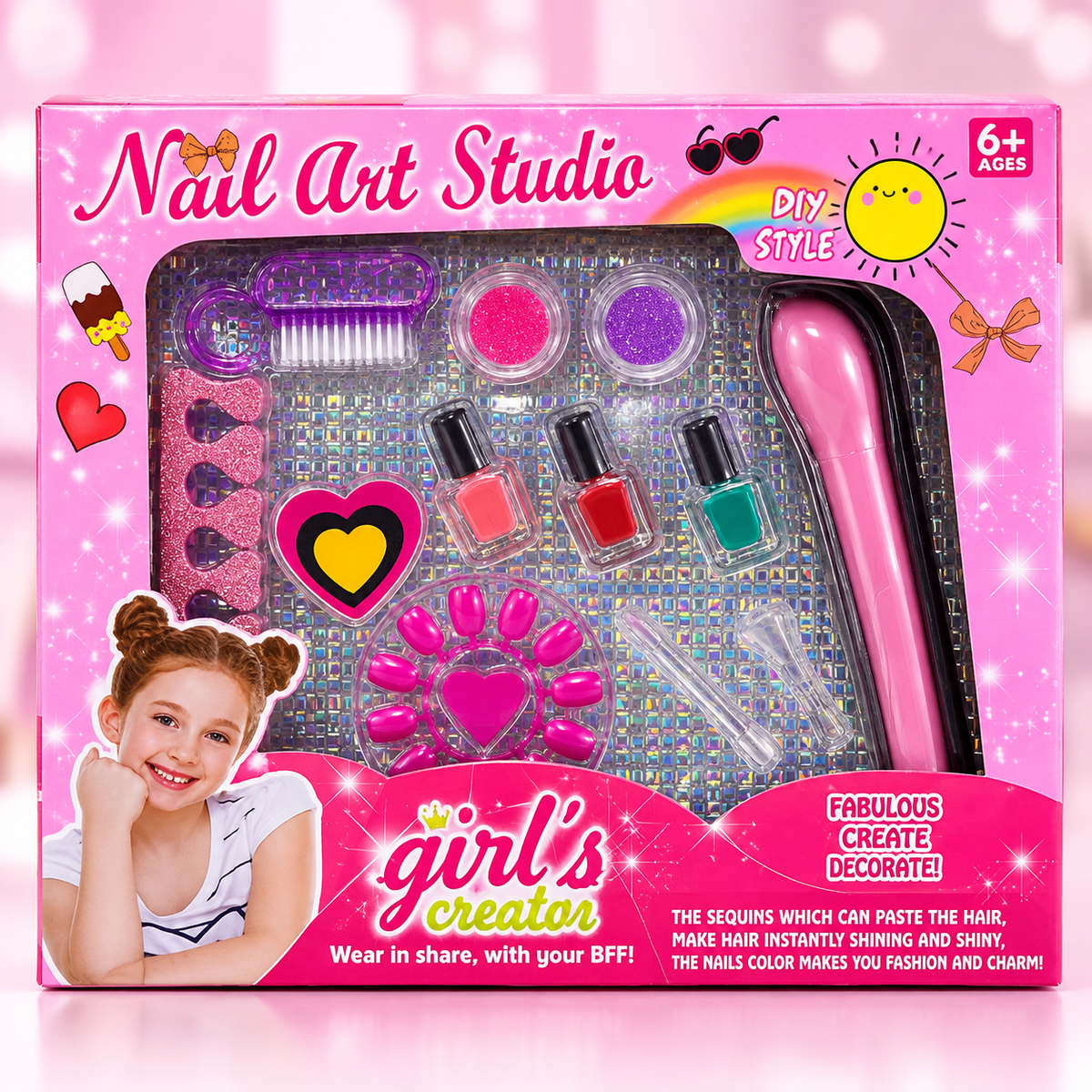 Girls Nail Art Studio Manicure Kit