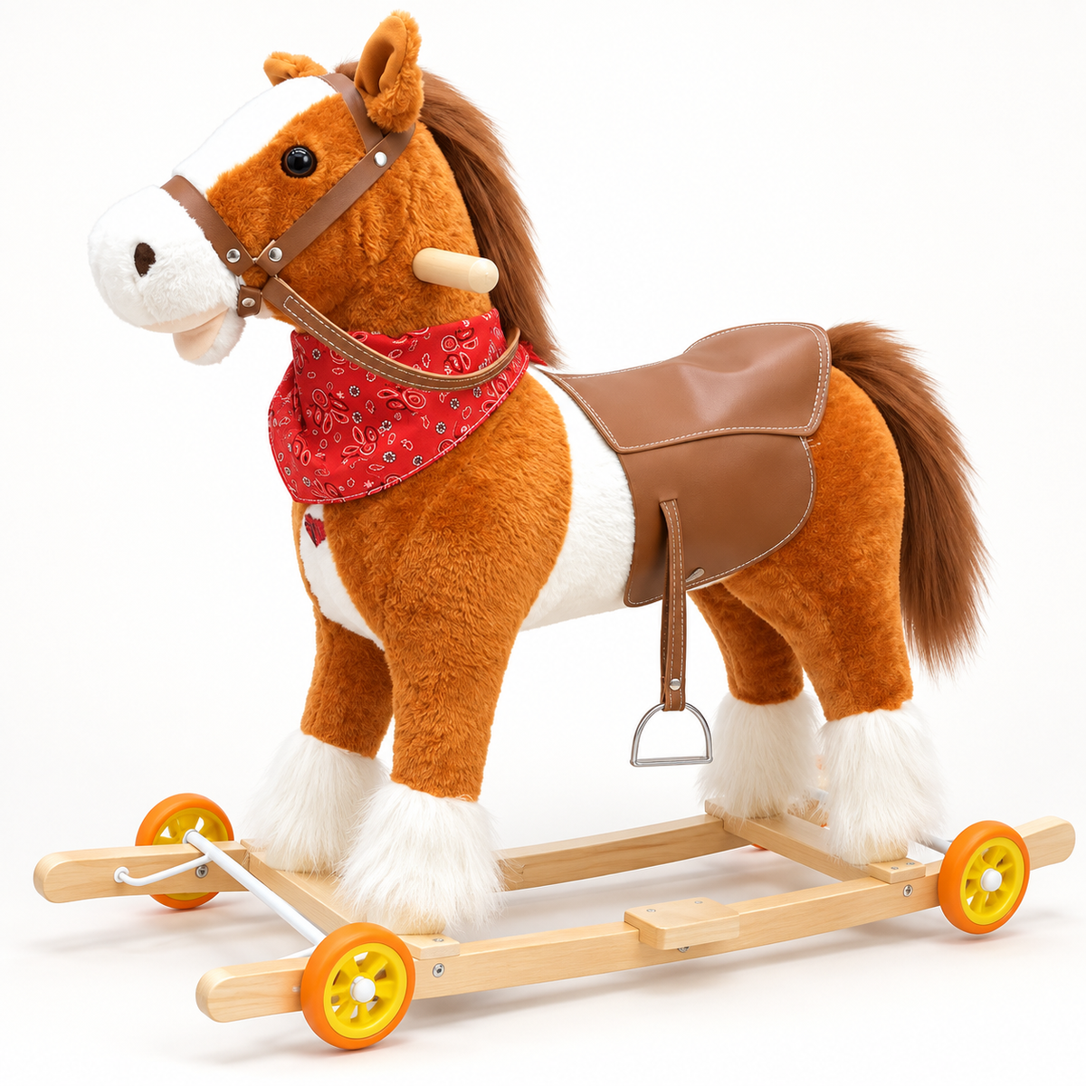 Plush Rocking Horse with Wheels