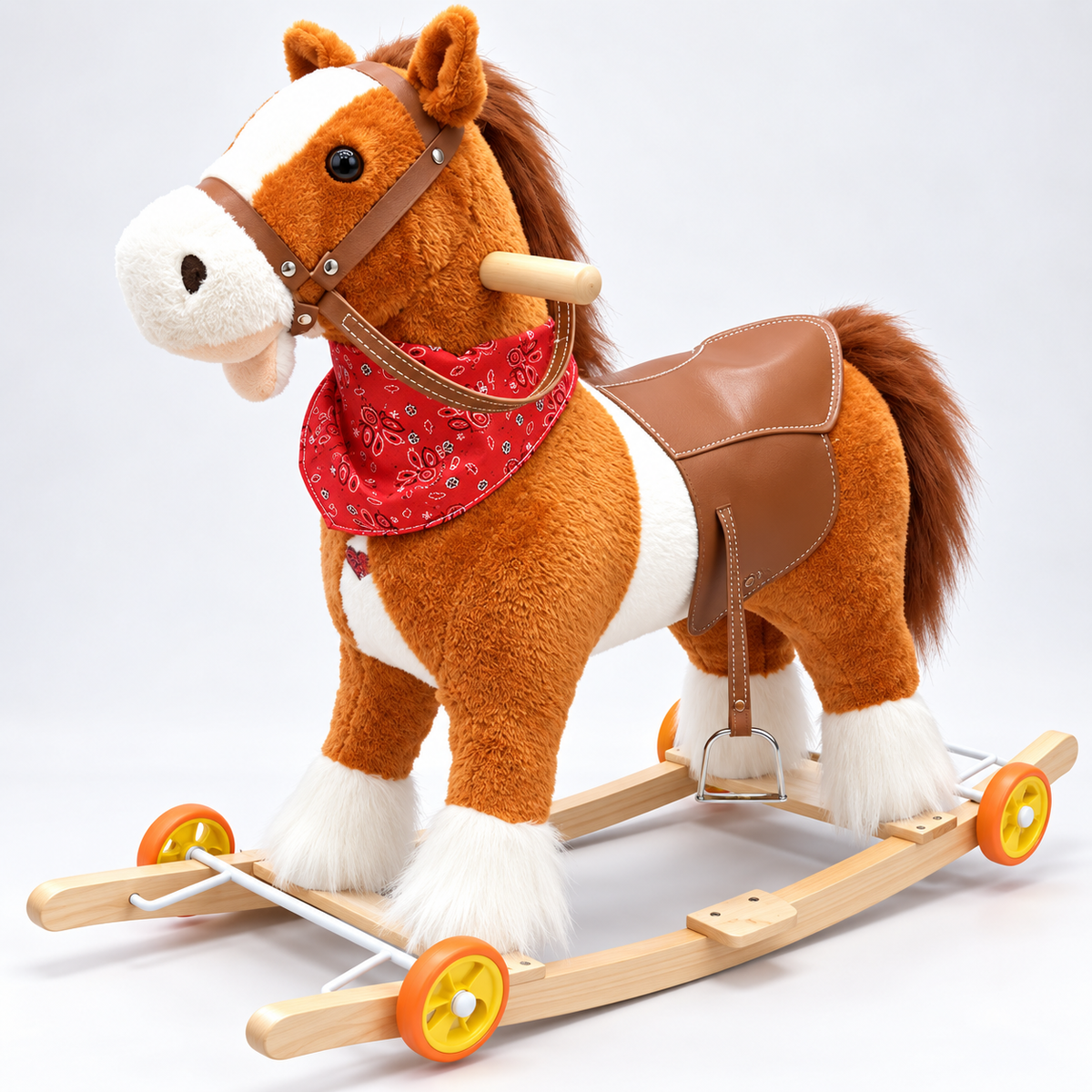 Plush Rocking Horse with Wheels