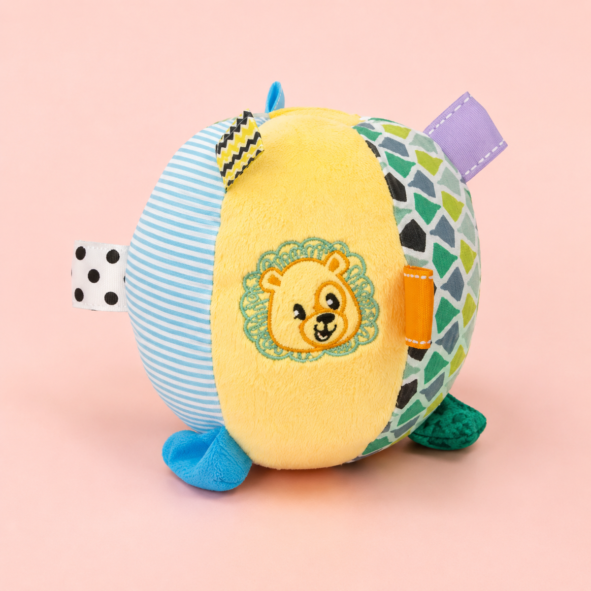 Winfun Soft Sensory Activity Ball – Baby Texture & Rattle Toy