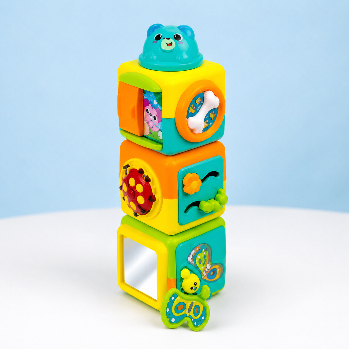 Winfun Stack & Play Animal Cubes – Baby Stacking Activity Toy