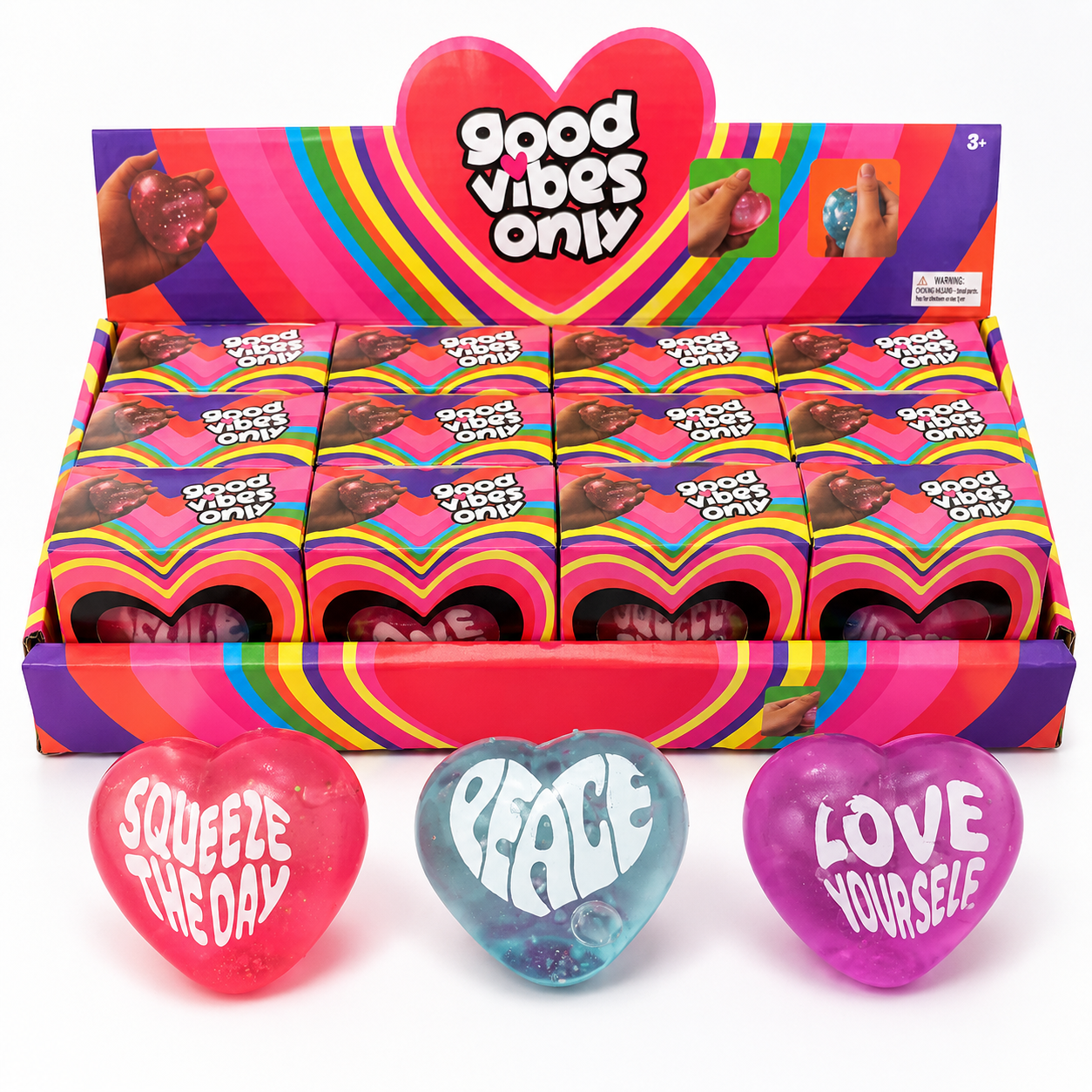 Good Vibes Only Heart Squeeze Toy