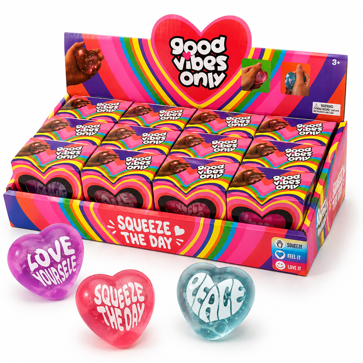 Good Vibes Only Heart Squeeze Toy
