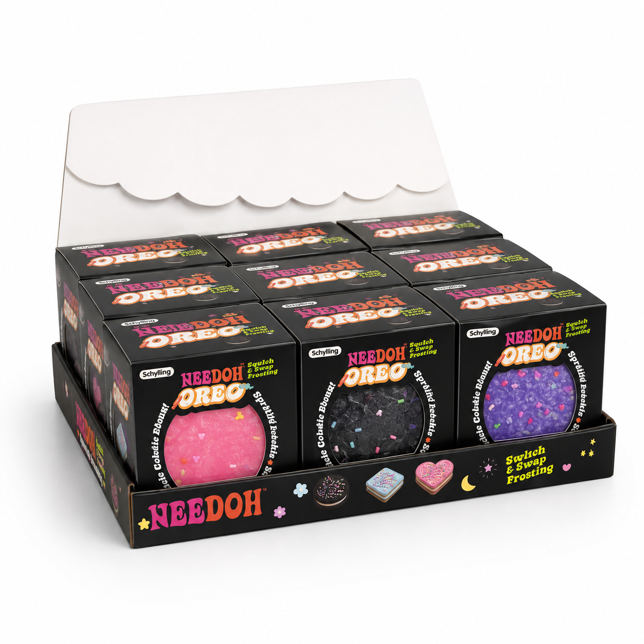 Frosted Cookie Snap Squishy Toy