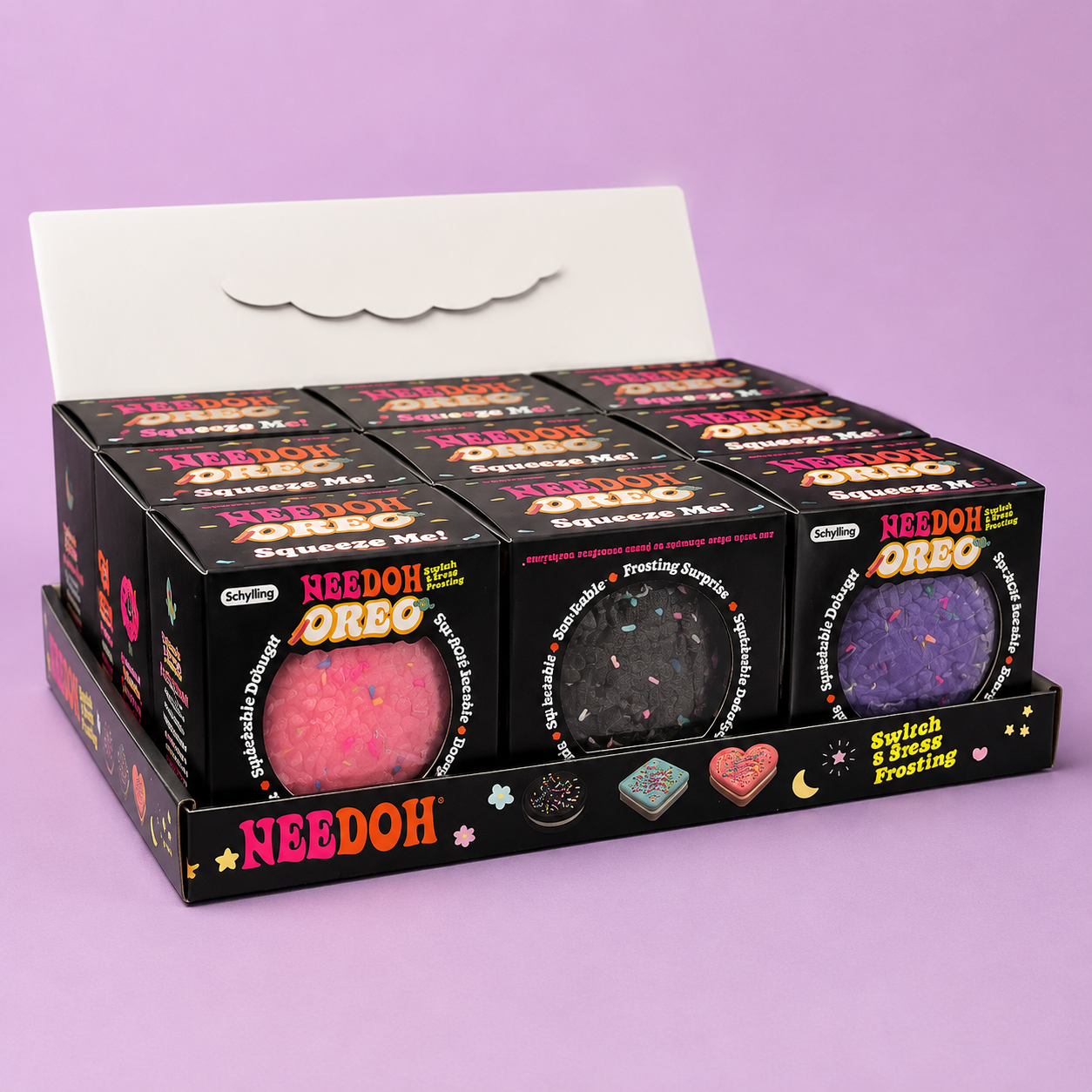 Frosted Cookie Snap Squishy Toy