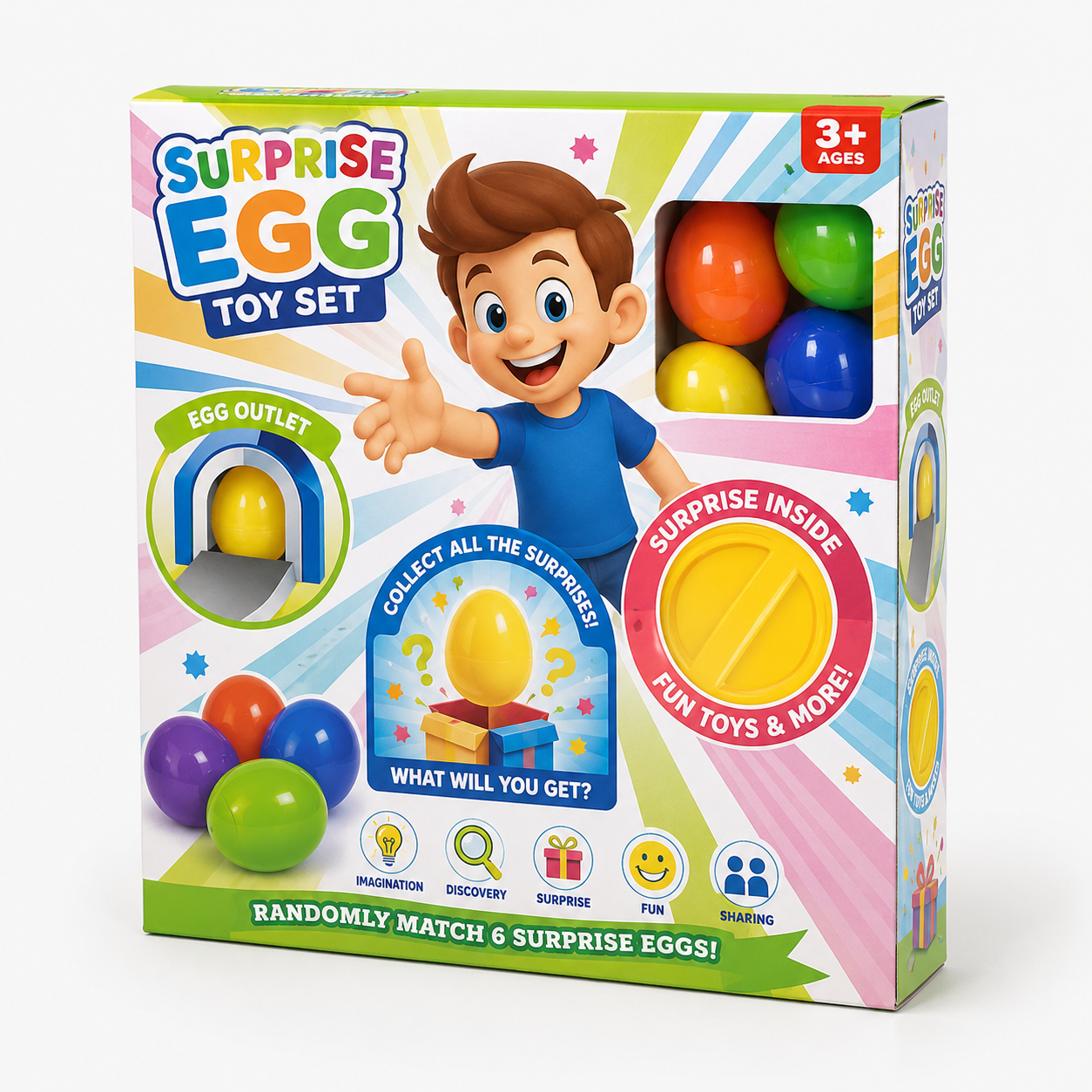 Super Mario Galaxy 2 Surprise Egg Toy Box – 6 Random Character Eggs for Kids