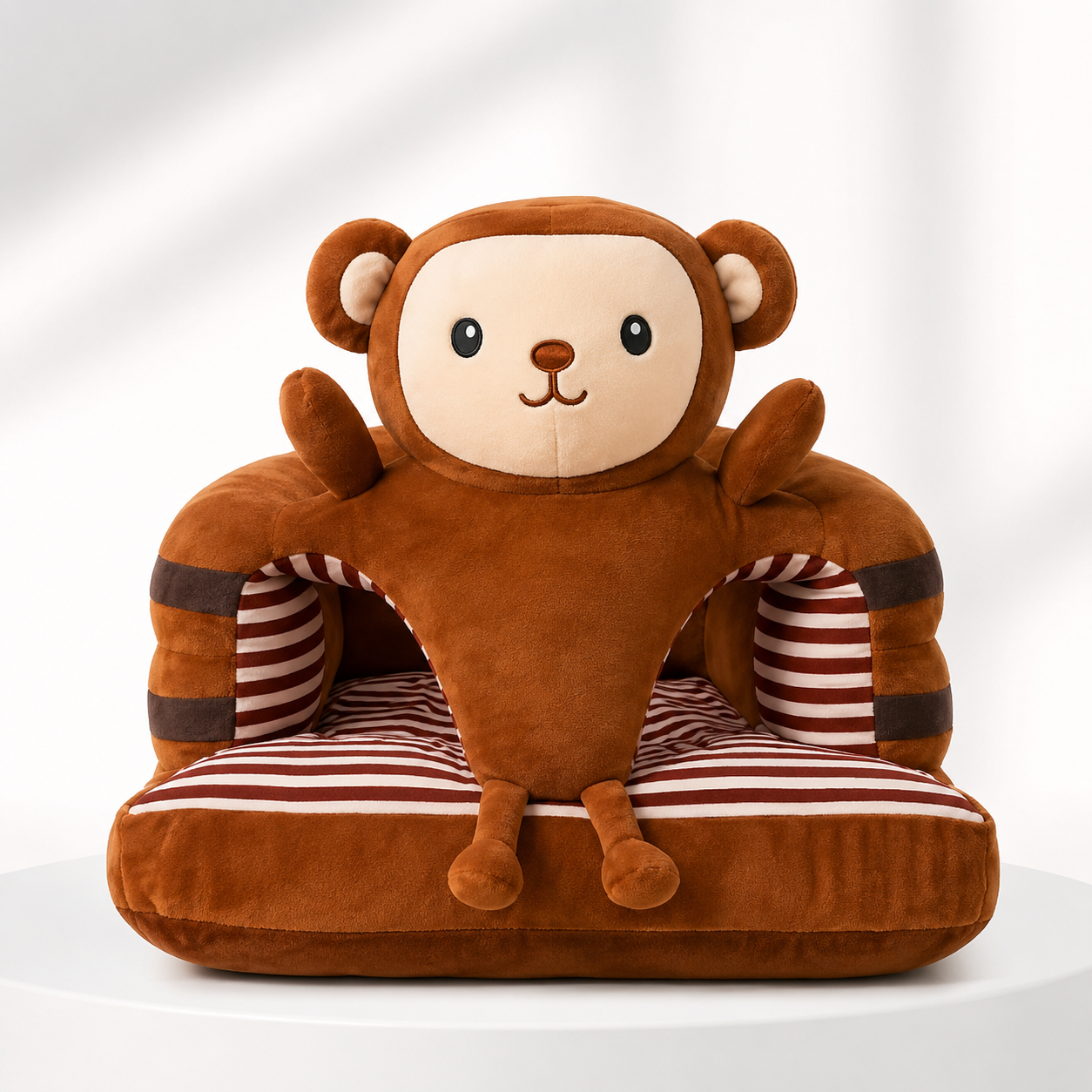 Brown Monkey Baby Seater – Soft Plush Character Support Chair