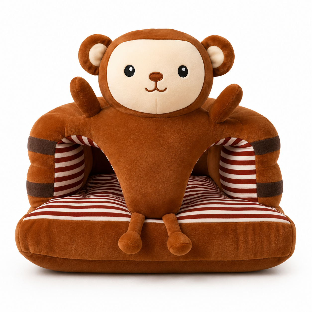 Brown Monkey Baby Seater – Soft Plush Character Support Chair