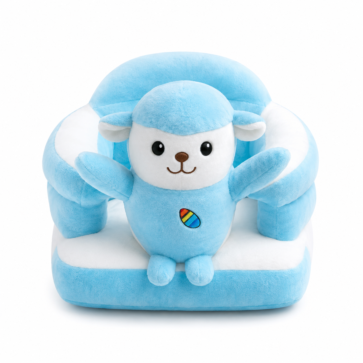 Blue Sheep Baby Seater – Soft Plush Character Support Chair