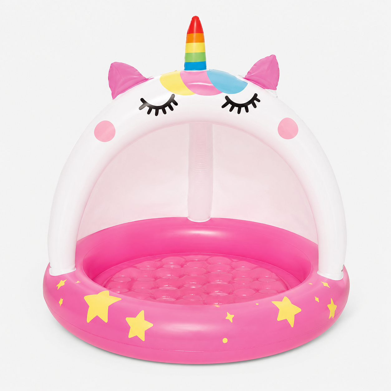 Intex Caticorn Baby Pool 40×40in – Inflatable Kids Pool with Built-In Sunshade