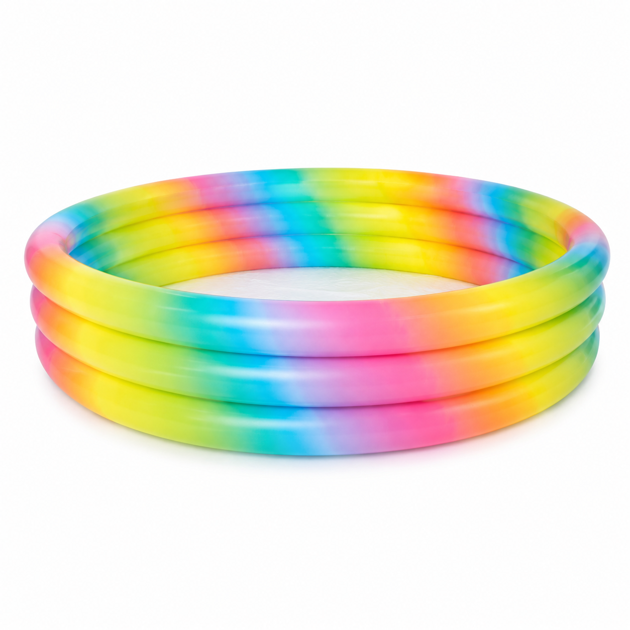 Intex Rainbow Ombre Inflatable Pool 66×15in – Colorful Round Kids Swimming Pool