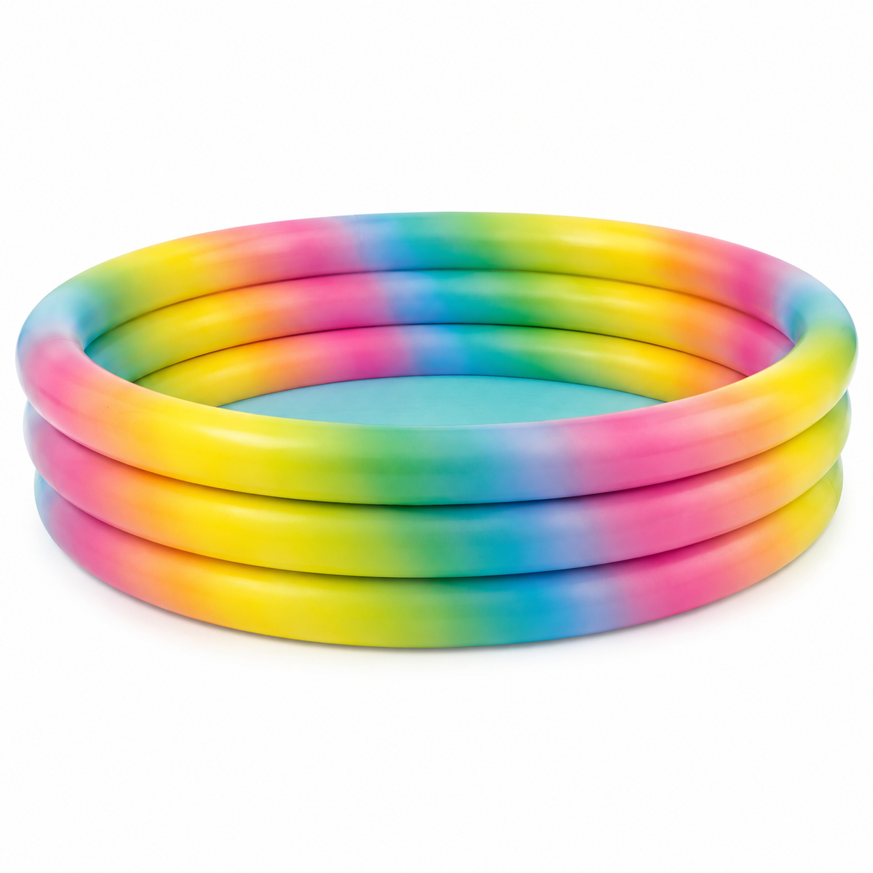 Intex Rainbow Ombre Inflatable Pool 66×15in – Colorful Round Kids Swimming Pool