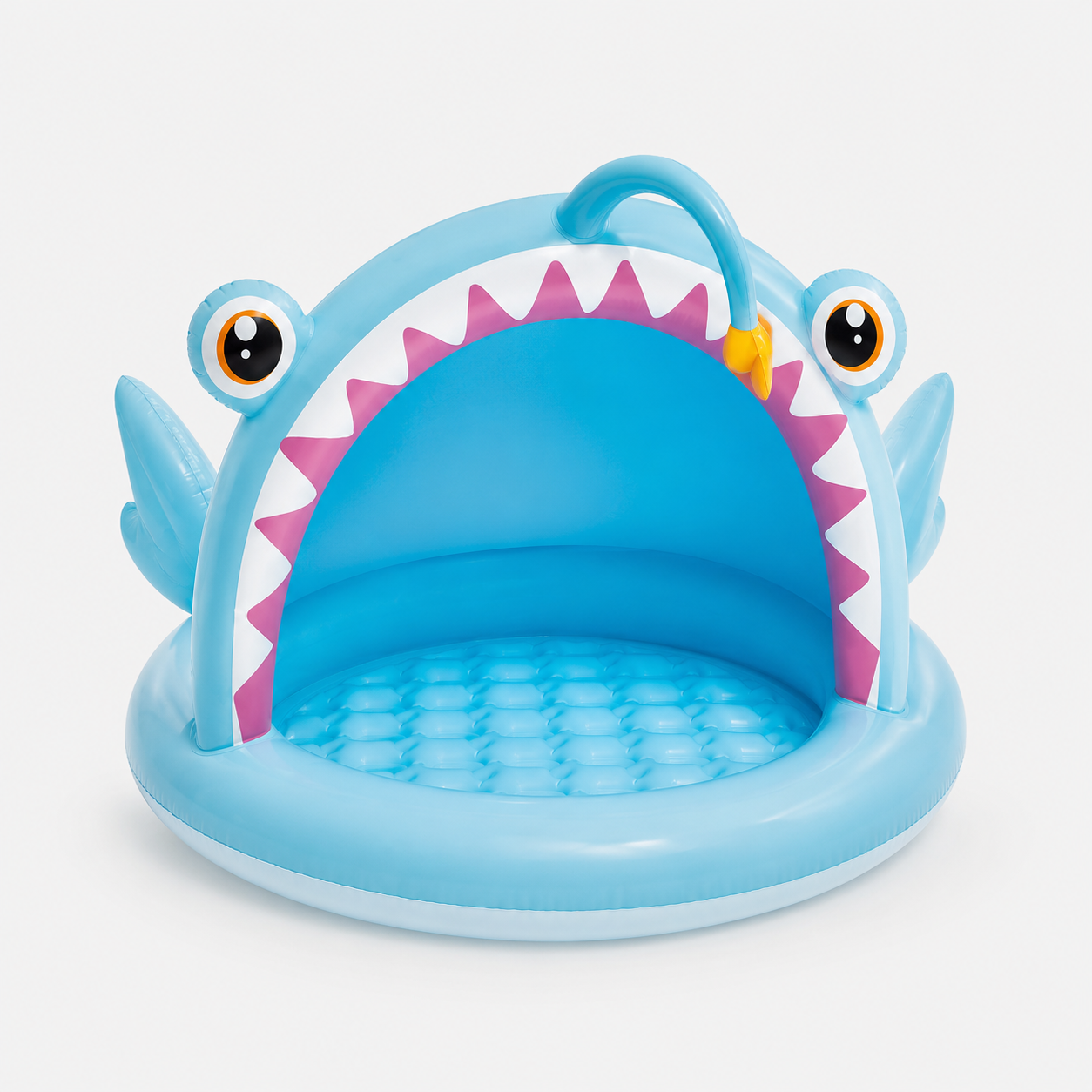 Intex Angler Fish Baby Pool 50×40×34in – Inflatable Kids Pool with Sunshade