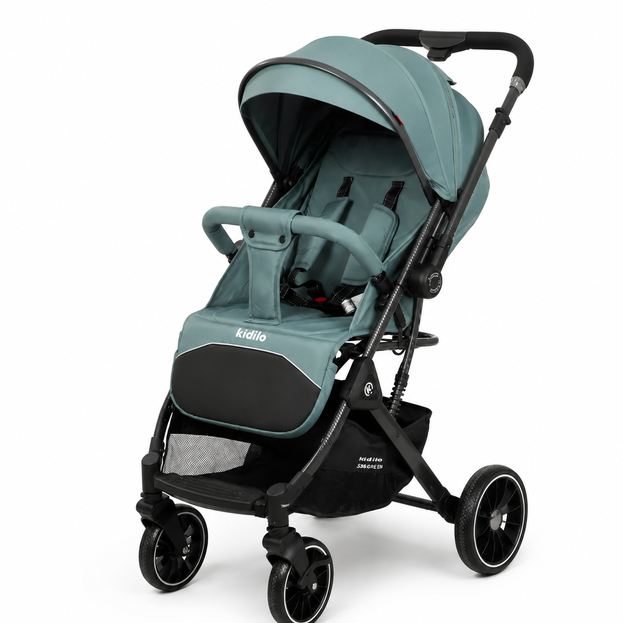 Kidilo 535 Baby Stroller – Foldable Portable Pram with Canopy