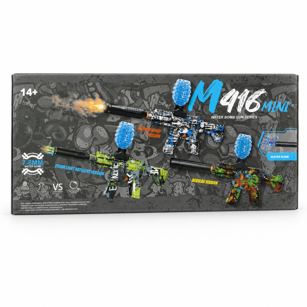 M416 Mini Water Bead Outdoor Play Set – 7–8MM Refill Beads, Ages 14+