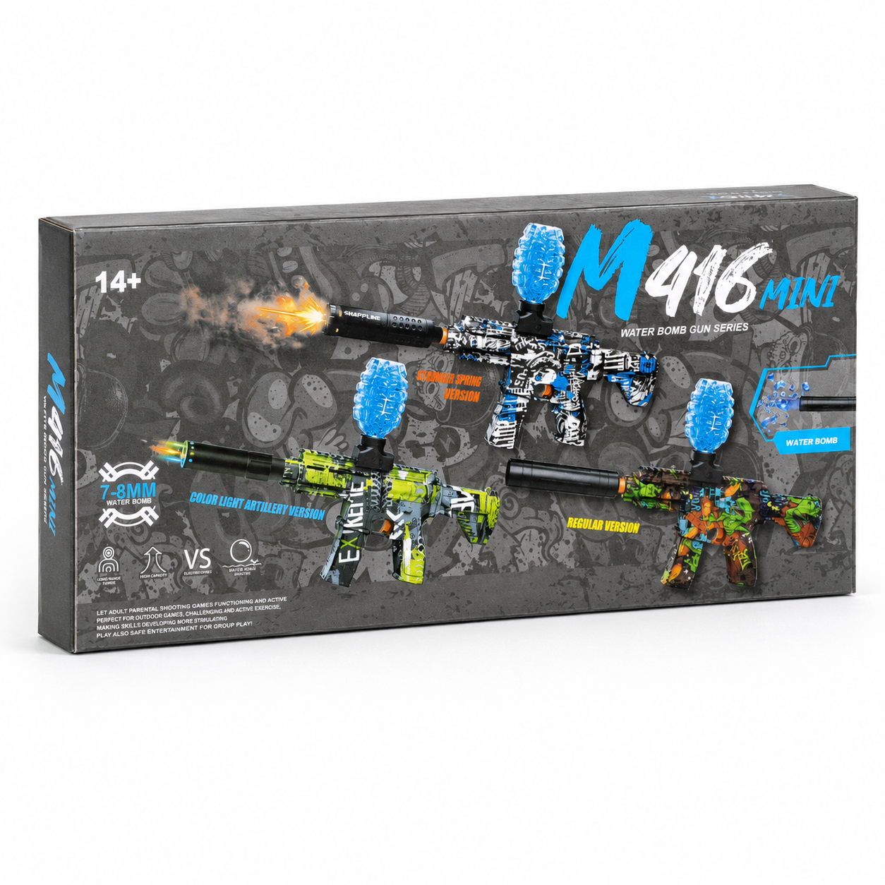 M416 Mini Water Bead Outdoor Play Set – 7–8MM Refill Beads, Ages 14+