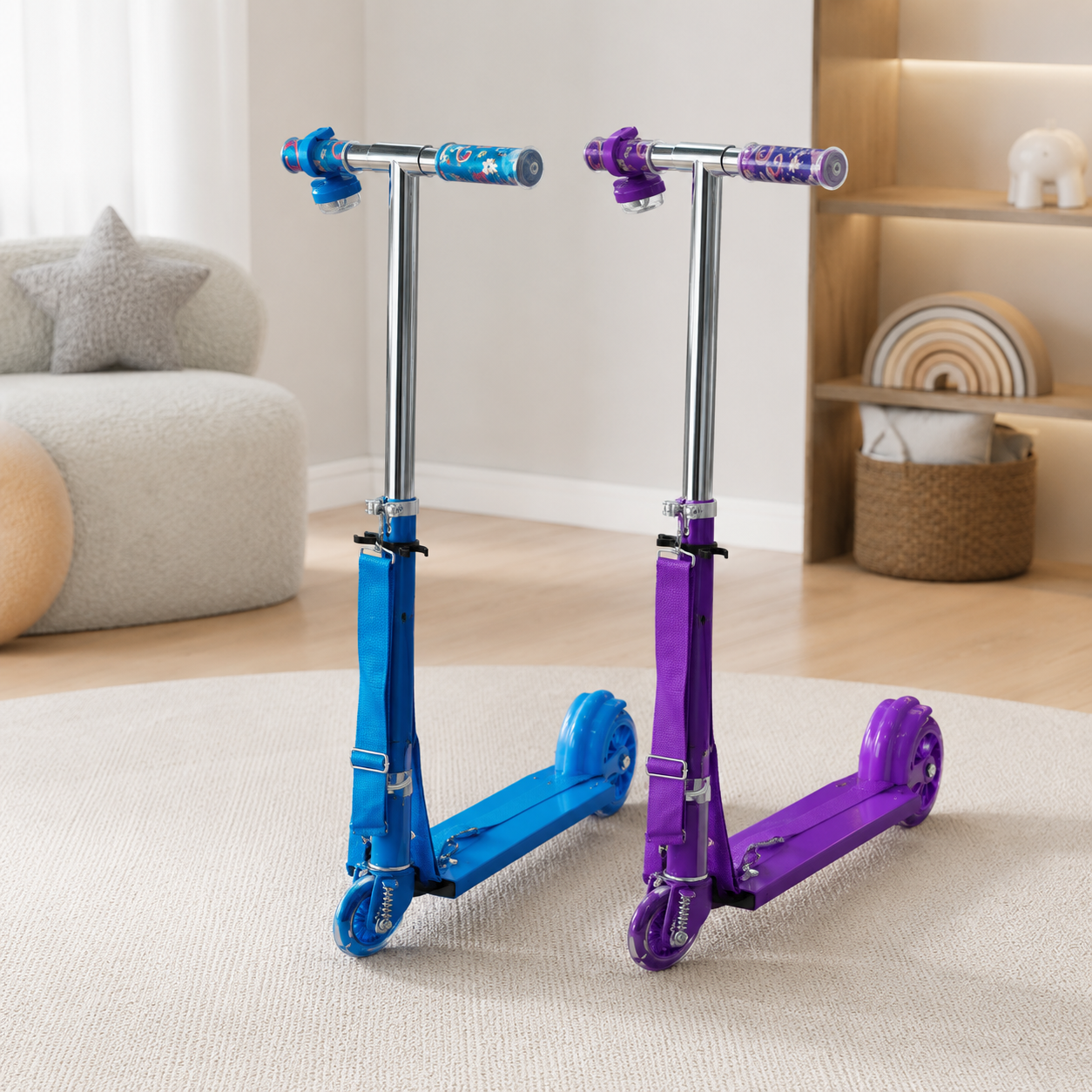Heavy Metal Kick Scooter with Adjustable Handle