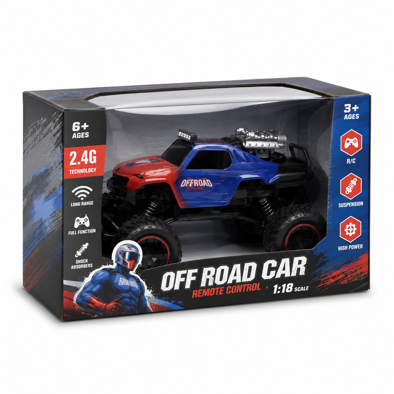 Avengers Off-Road RC Car – 1:18 Scale Remote Control Vehicle, Ages 3+