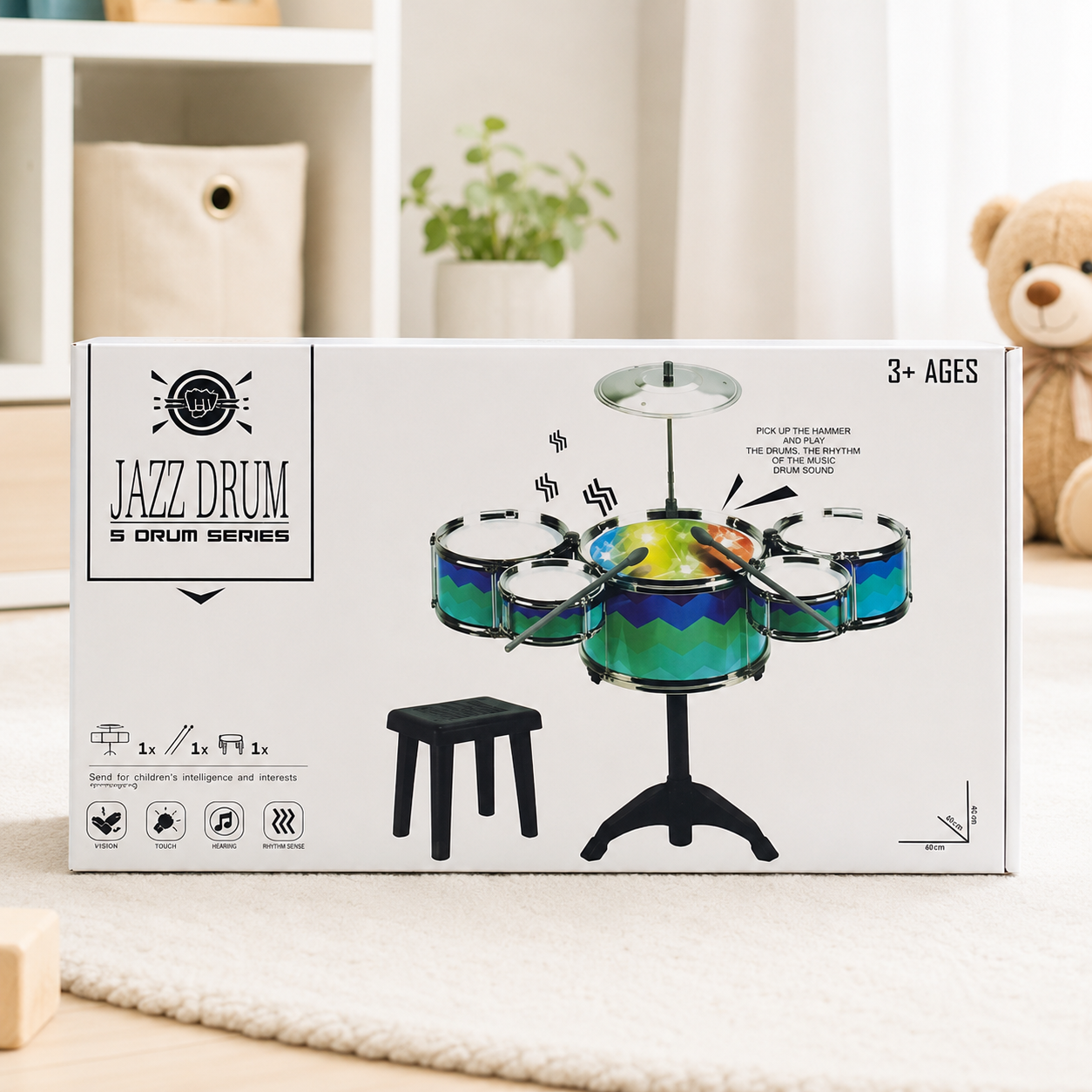 Kids Drum Set Musical Toy for Beginners