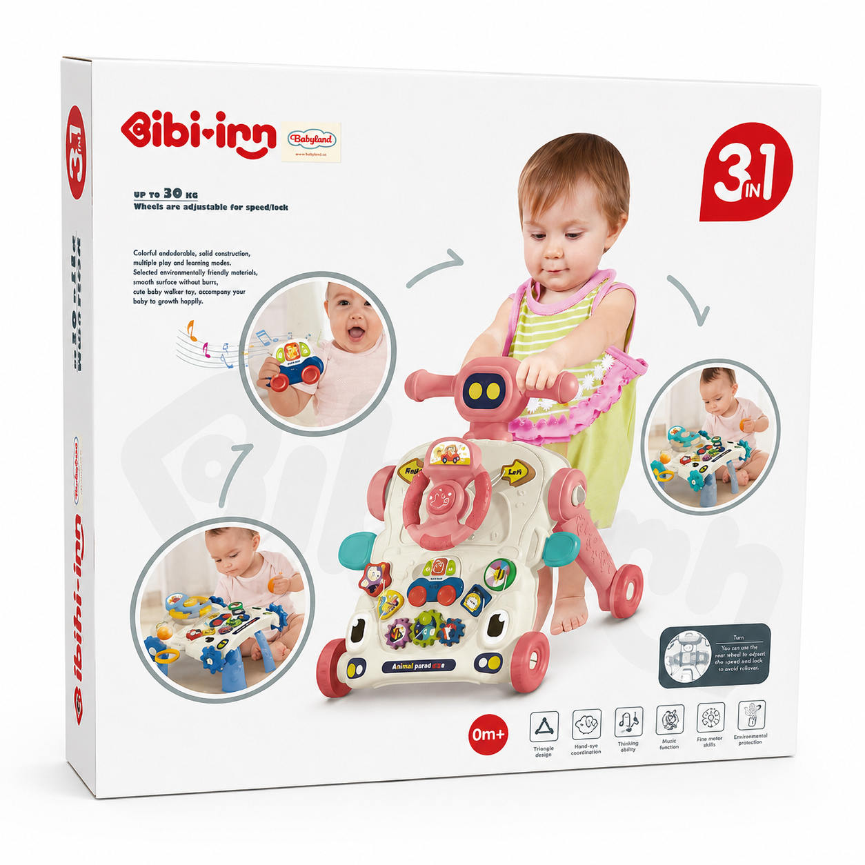 Bibiinn Baby Activity Walker with Music, Lights & Learning Center