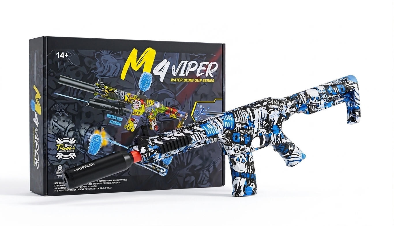 M4 Viper Water Bead Outdoor Play Set – 7–8MM Refill Beads, Ages 14+