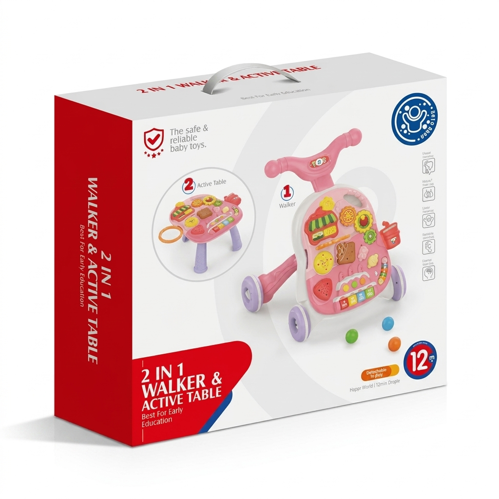 Huanger 2in1 Walker & Activity Table