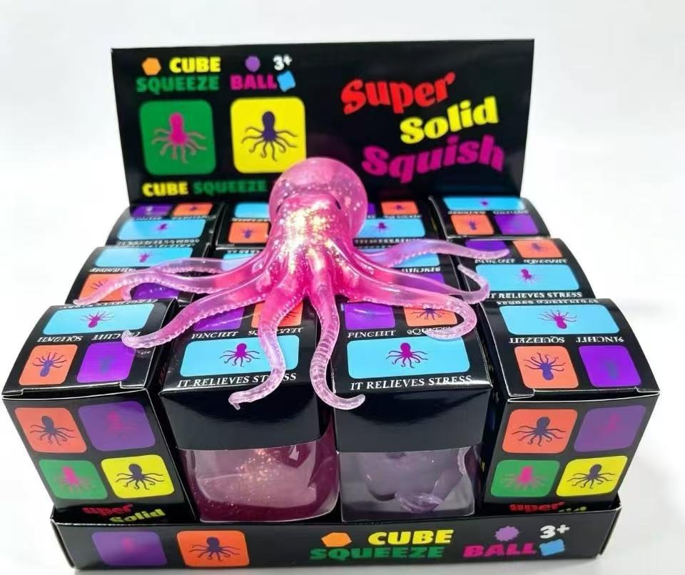 Super Solid Squish Octopus Squeeze Ball