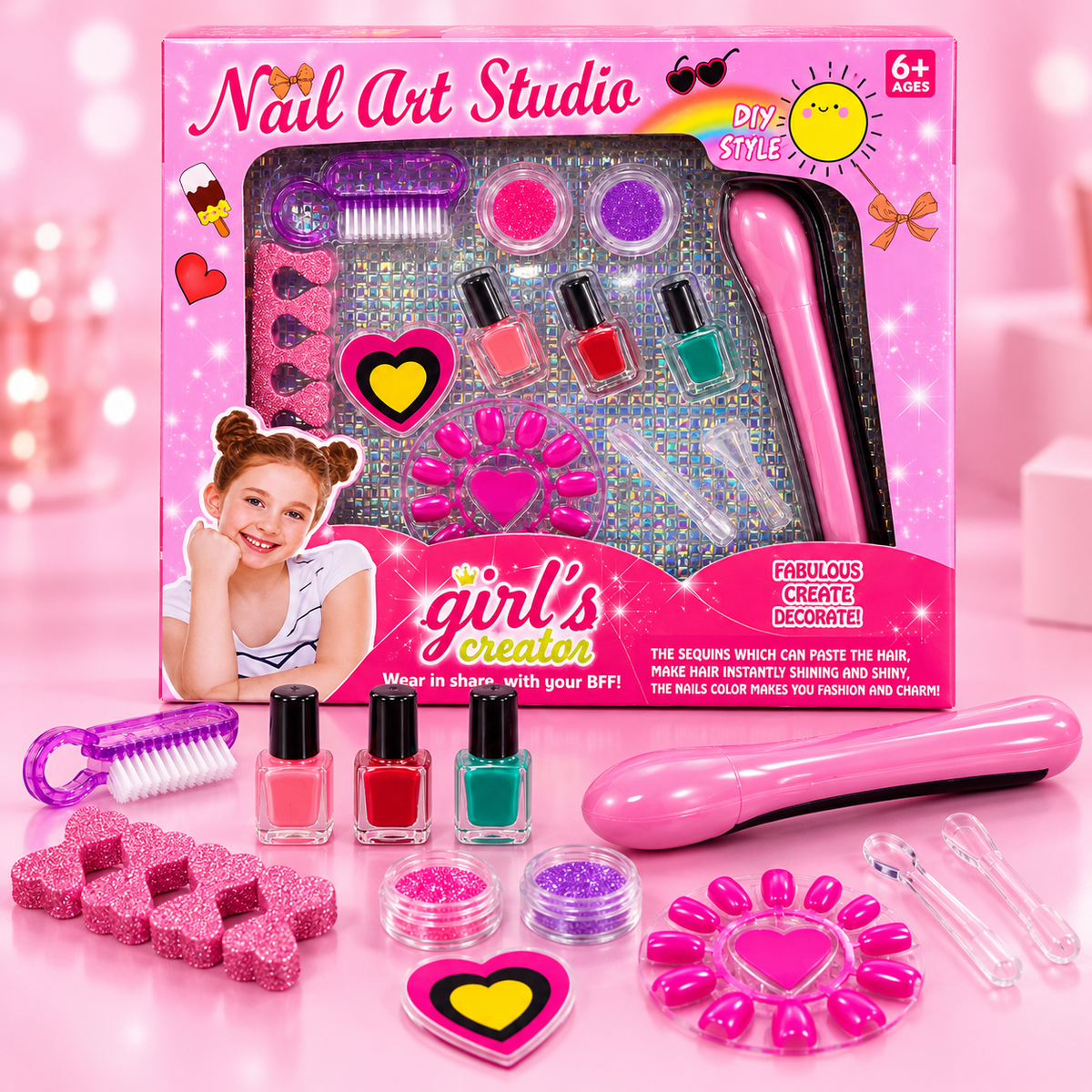 Girls Nail Art Studio Manicure Kit