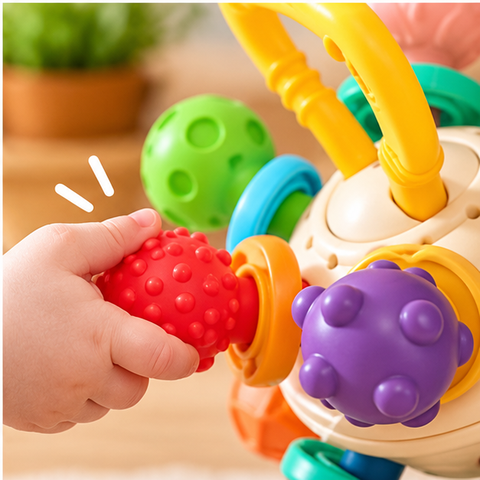 Colourful Baby Sensory Activity Rattle Ball