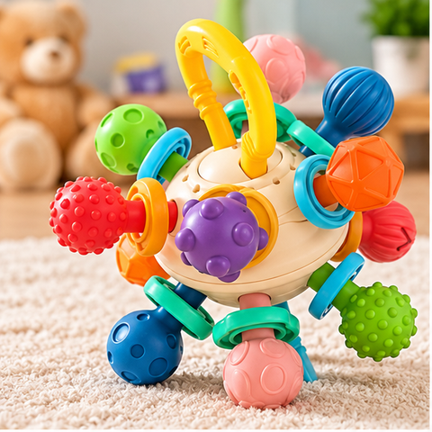 Colourful Baby Sensory Activity Rattle Ball