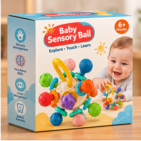Colourful Baby Sensory Activity Rattle Ball