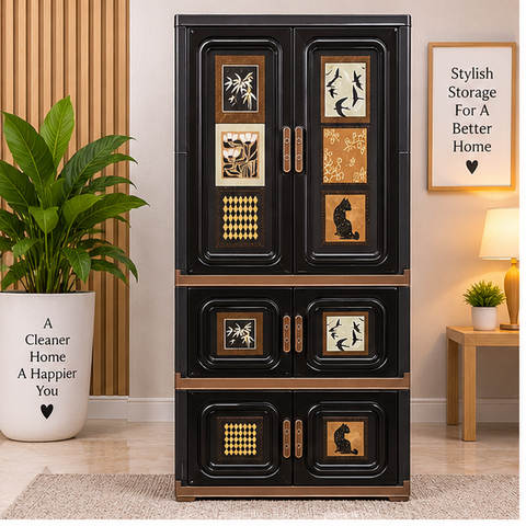Happy Kitty Pink 4-Drawer Kids Storage Cabinet