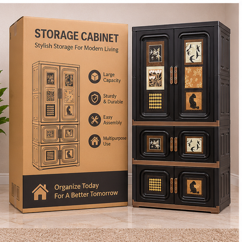 Happy Kitty Pink 4-Drawer Kids Storage Cabinet