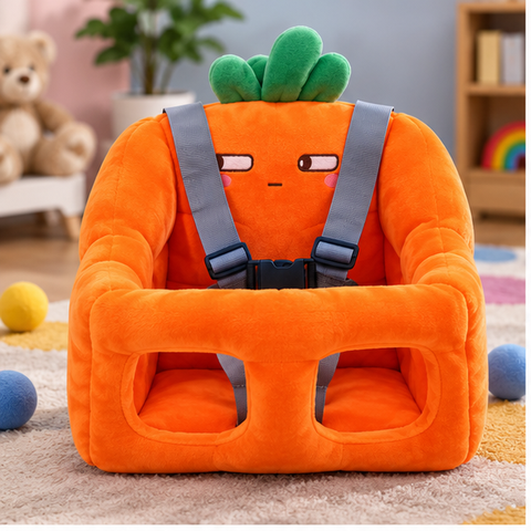 Plush Baby Floor Seat with Carry Handle - Assorted Designs