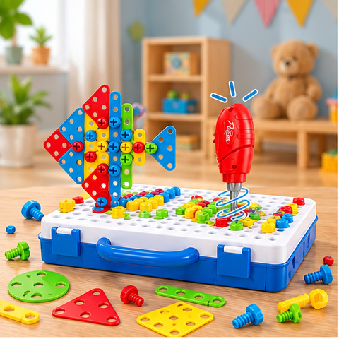 Kids Electric Drill Creative Construction Play Set