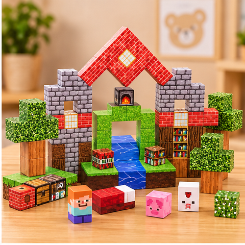 100-Piece Magnetic Building Cubes Set