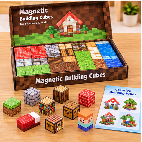 100-Piece Magnetic Building Cubes Set