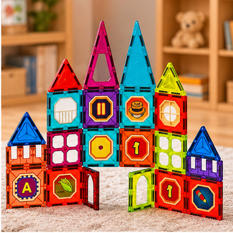 32-Piece Magnetic DIY Building Tiles Set