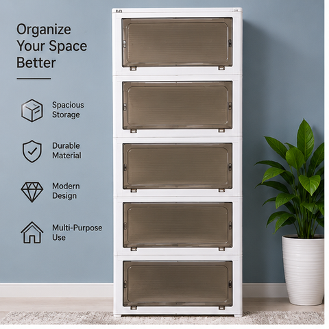 Better Life Blue Rose 6-Drawer Plastic Storage Cabinet