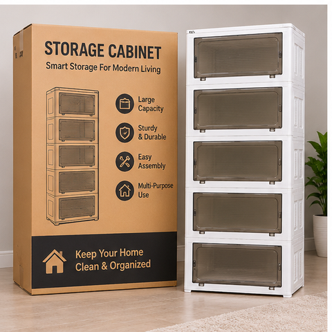 Better Life Blue Rose 6-Drawer Plastic Storage Cabinet